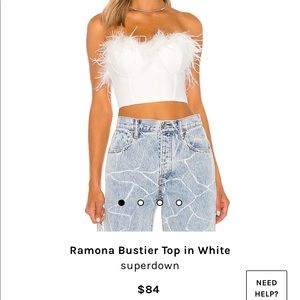 Ramona Bustier Top in White - Superdown